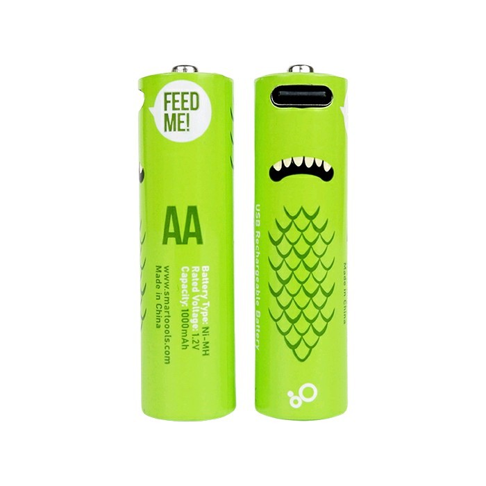 Jual SMARTOOOLS MICROBATT BATTERY MICRO USB RECHARGEABLE AA GREEN ST