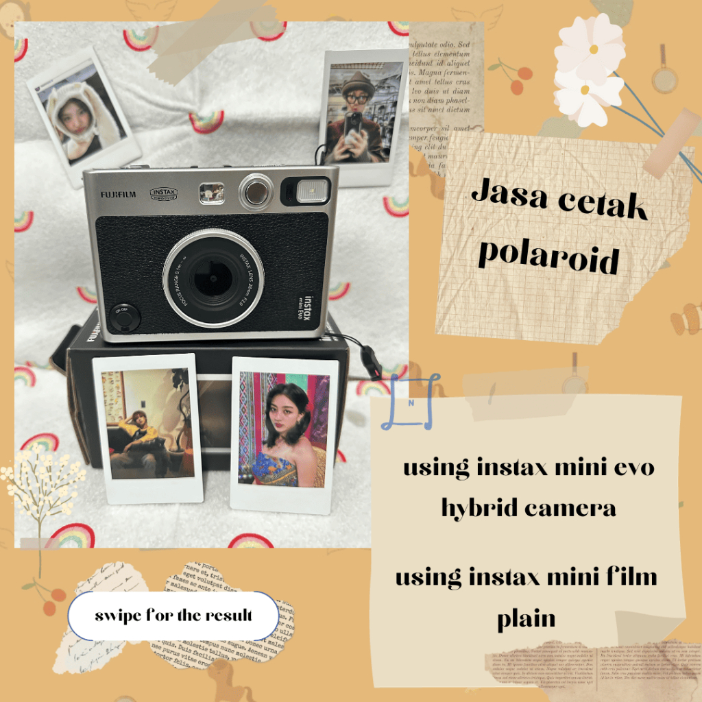 Jual CETAK FOTO POLAROID INSTAX MINI EVO KPOP INSTANT CUSTOM