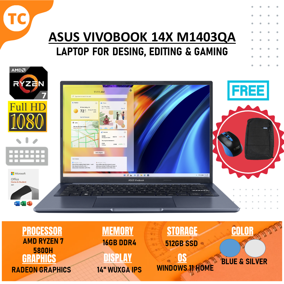 Jual Laptop Gaming Asus Vivobook M Qa Amd Ryzen H Gb Gb