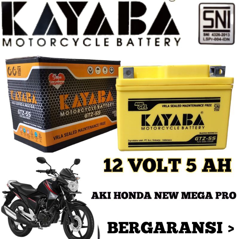 Jual Aki Motor Honda New Mega Pro Kayaba Gtz Aki Kering Langsung