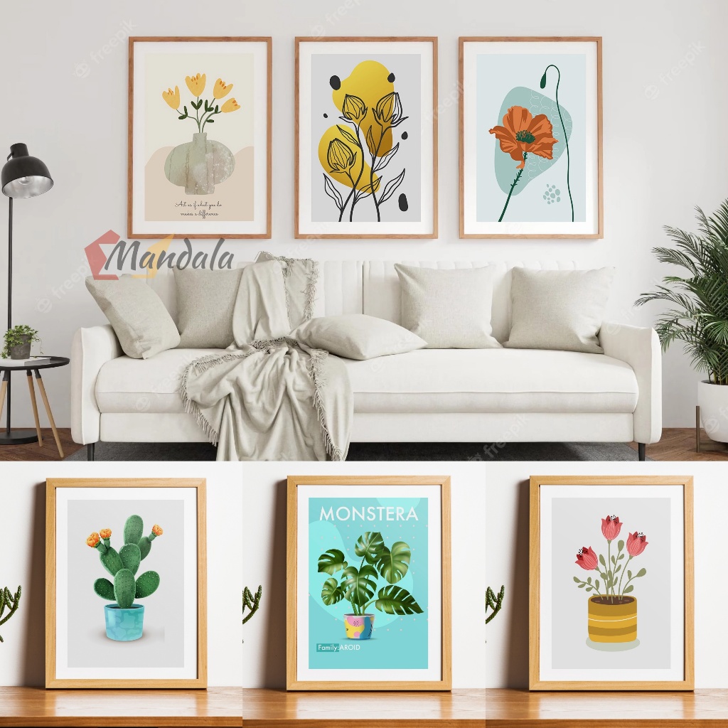 Jual Hiasan Dinding Bunga Realistik Aesthetic Ukuran X Wall Decor