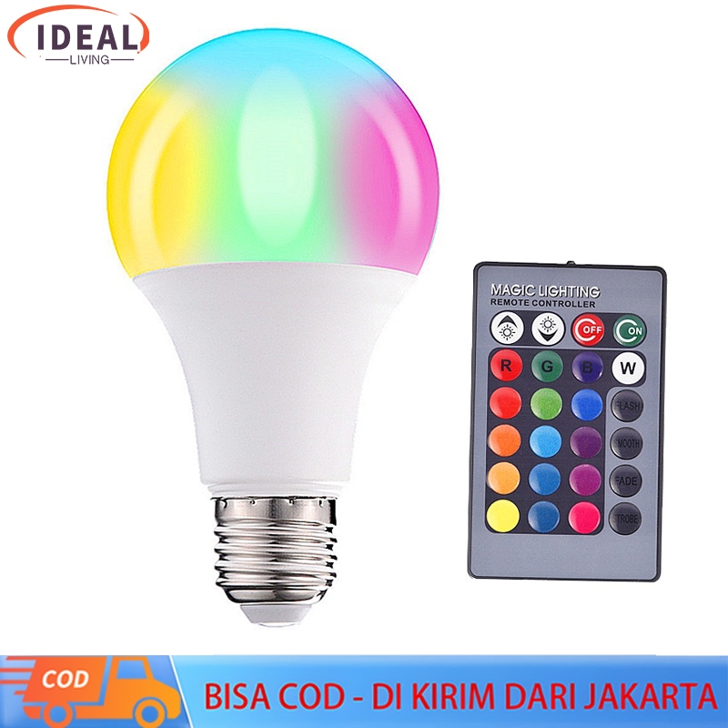 Jual Lampu Bohlam W Led Rgb Berubah Warna Remote Control Original