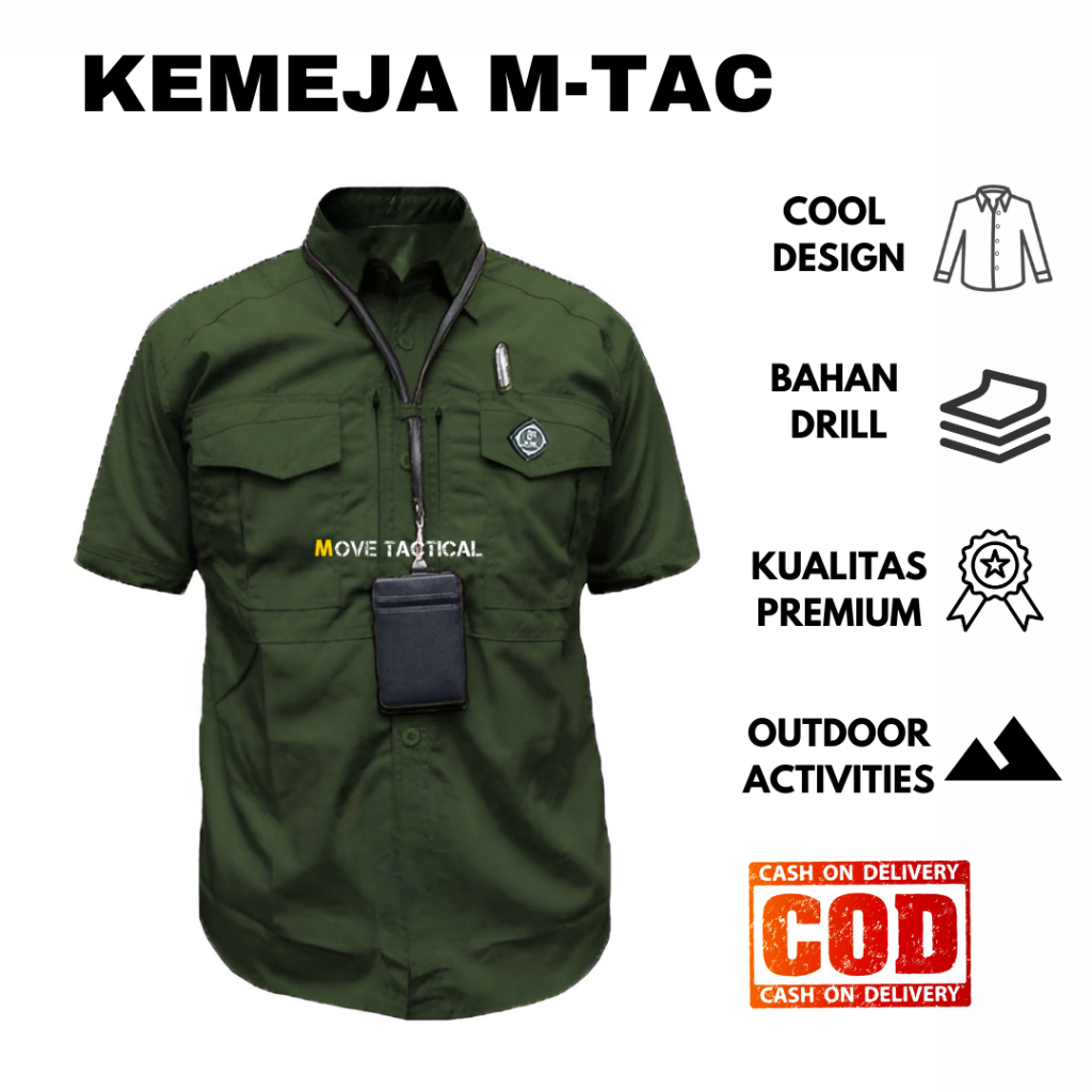 Jual Kemeja Tactical M Tac Lengan Pendek Premium Kemeja Kerja Wanita