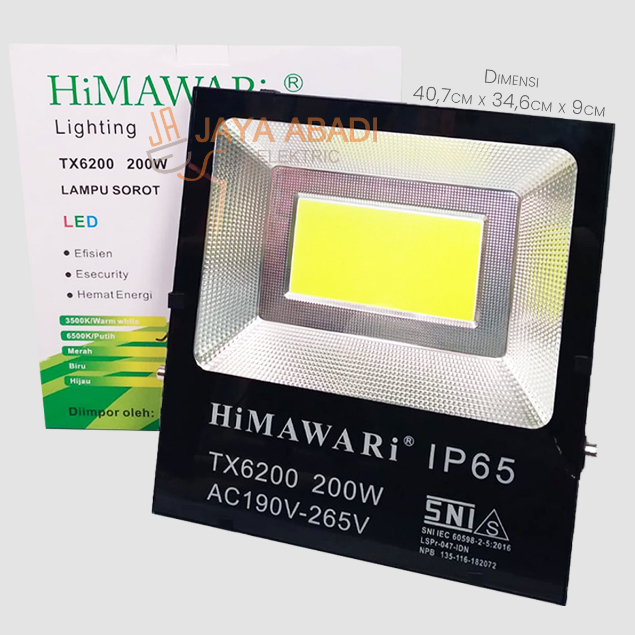 Jual Lampu Sorot Led 200watt Flood Light HIMAWARI 200 Watt Putih Dan