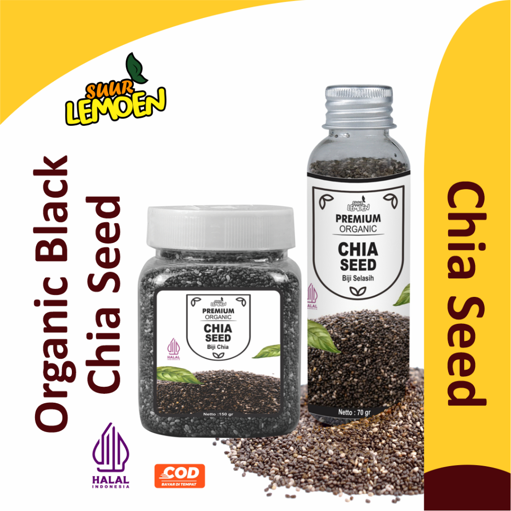 Jual Biji Chia Seed Organik 150 Gram Black Chia Seed Premium Untuk