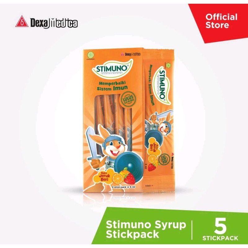 Jual Stimuno Sirup Orange Berry Herbal Untuk Imun Tubuh Isi 5 Stickpack