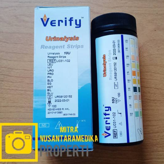 Jual Verify 10 PE Parameter Urinalysis Reagent Strips Shopee Indonesia