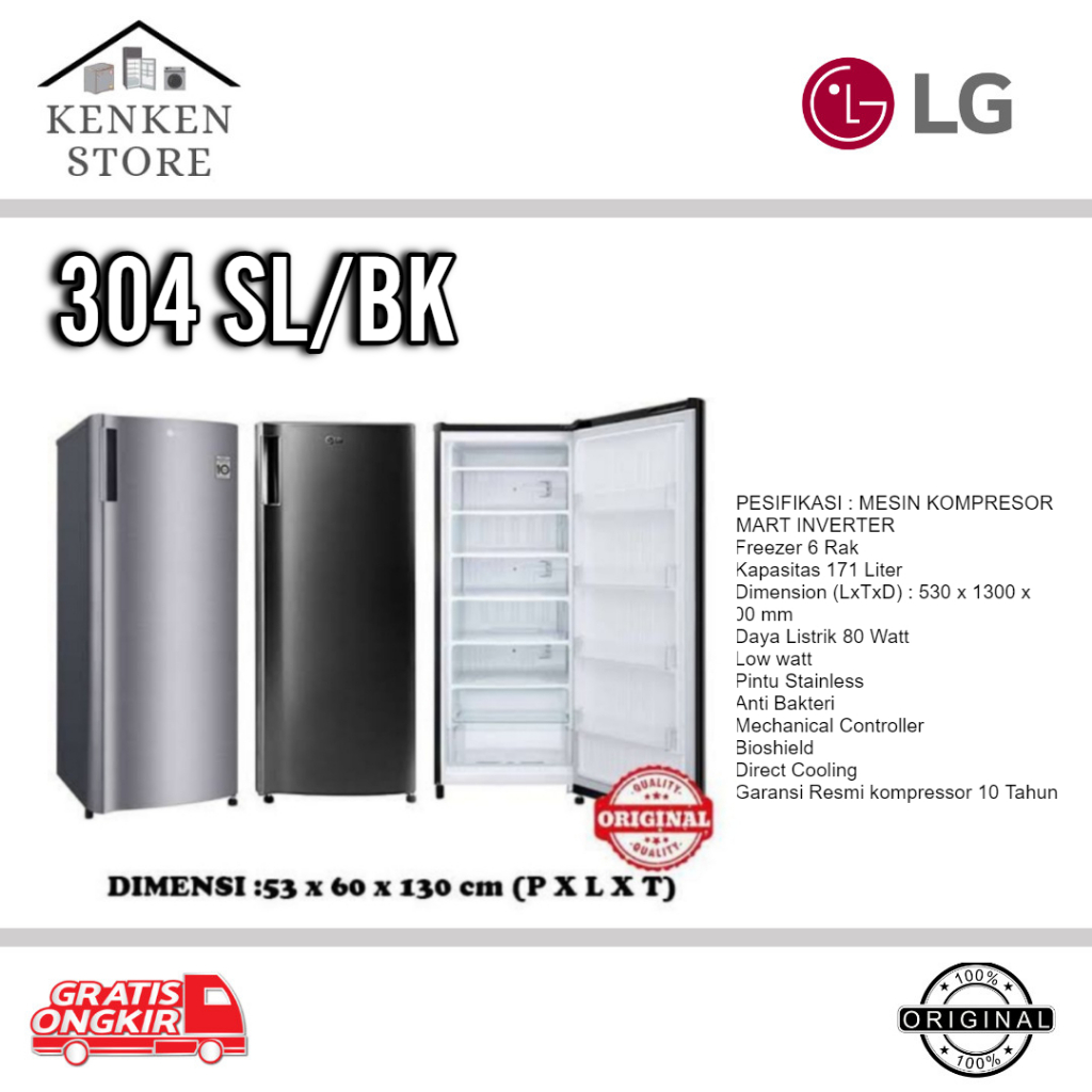 Jual Kulkas Freezer Lg Sl Bk Inverter Shopee Indonesia