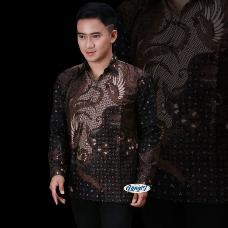 Jual BAJU BATIK KEMEJA PRIYA LAKI LAKI DEWASA LENGAN PANJANG MOTIF