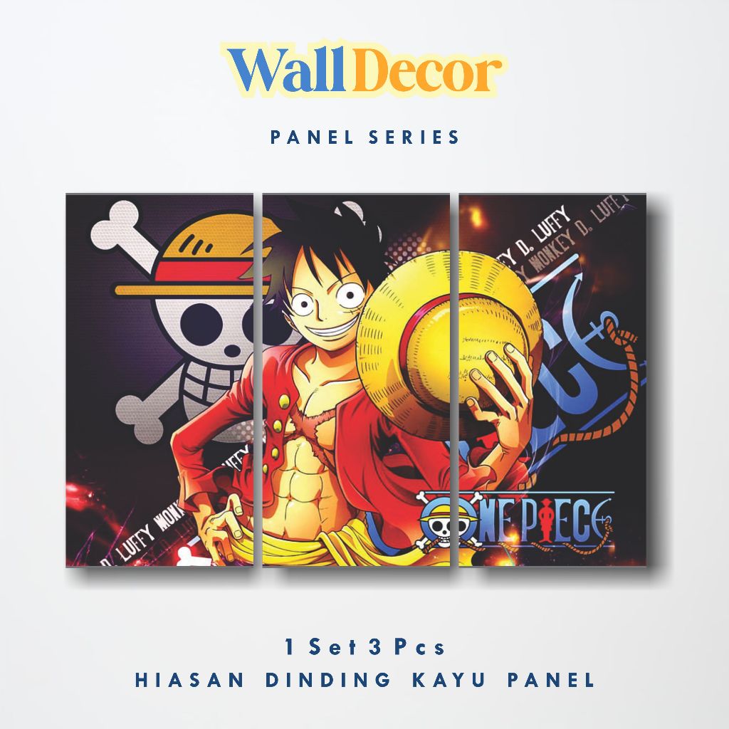 Jual Pajangan Dinding Kayu One Piece Set Pcs Luffy Poster One Piece