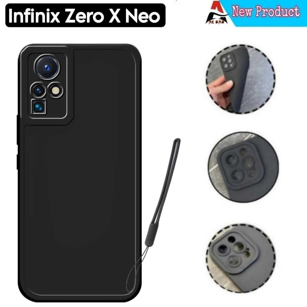 Jual Casing Infinix Zero X Neo Softcase Hitam Pro Camera Bonus Tali