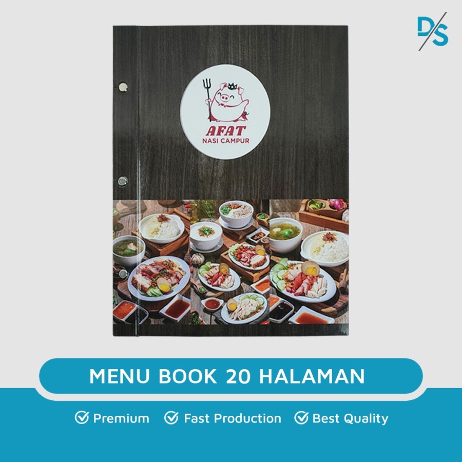 Jual DSPRINTING Cetak Print Buku Menu Restoran Cafe A4 Jilid Baut