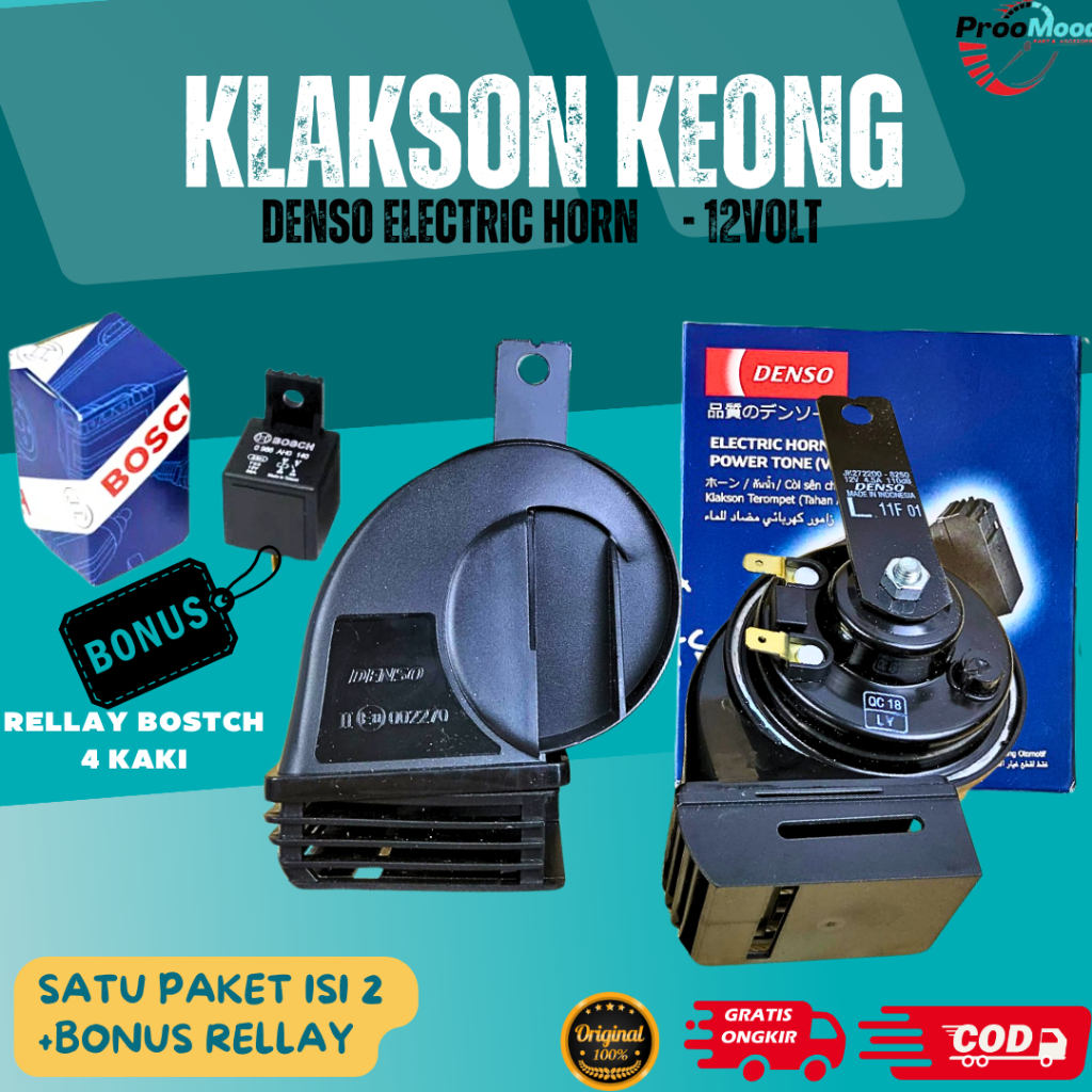 Jual Klakson Denso Keong Waterproof V Untuk Mobil Dan Motor Universal