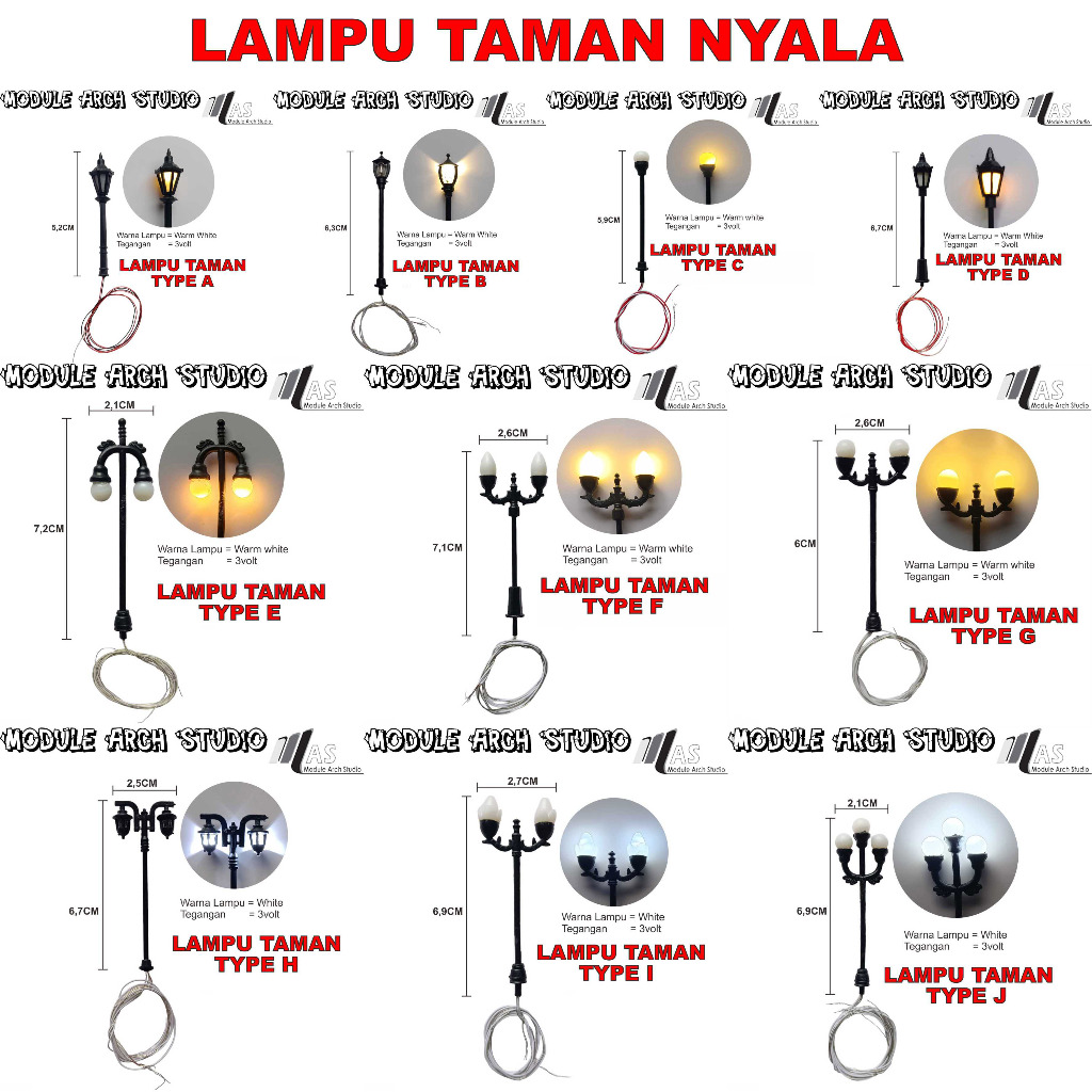 Jual Miniatur Lampu Taman Nyala Maket Lampu Taman Shopee Indonesia