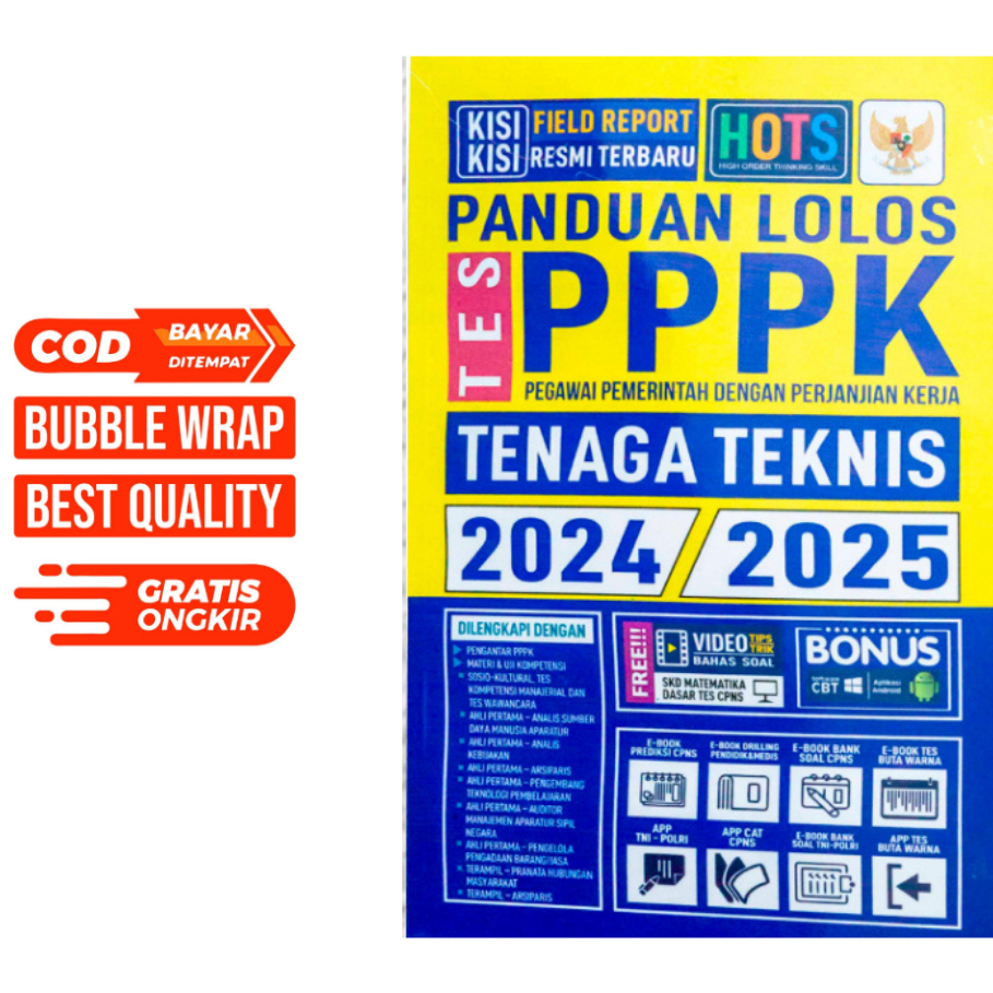 Jual Buku Panduan Lolos Tes Pppk Tenaga Teknis Tahun