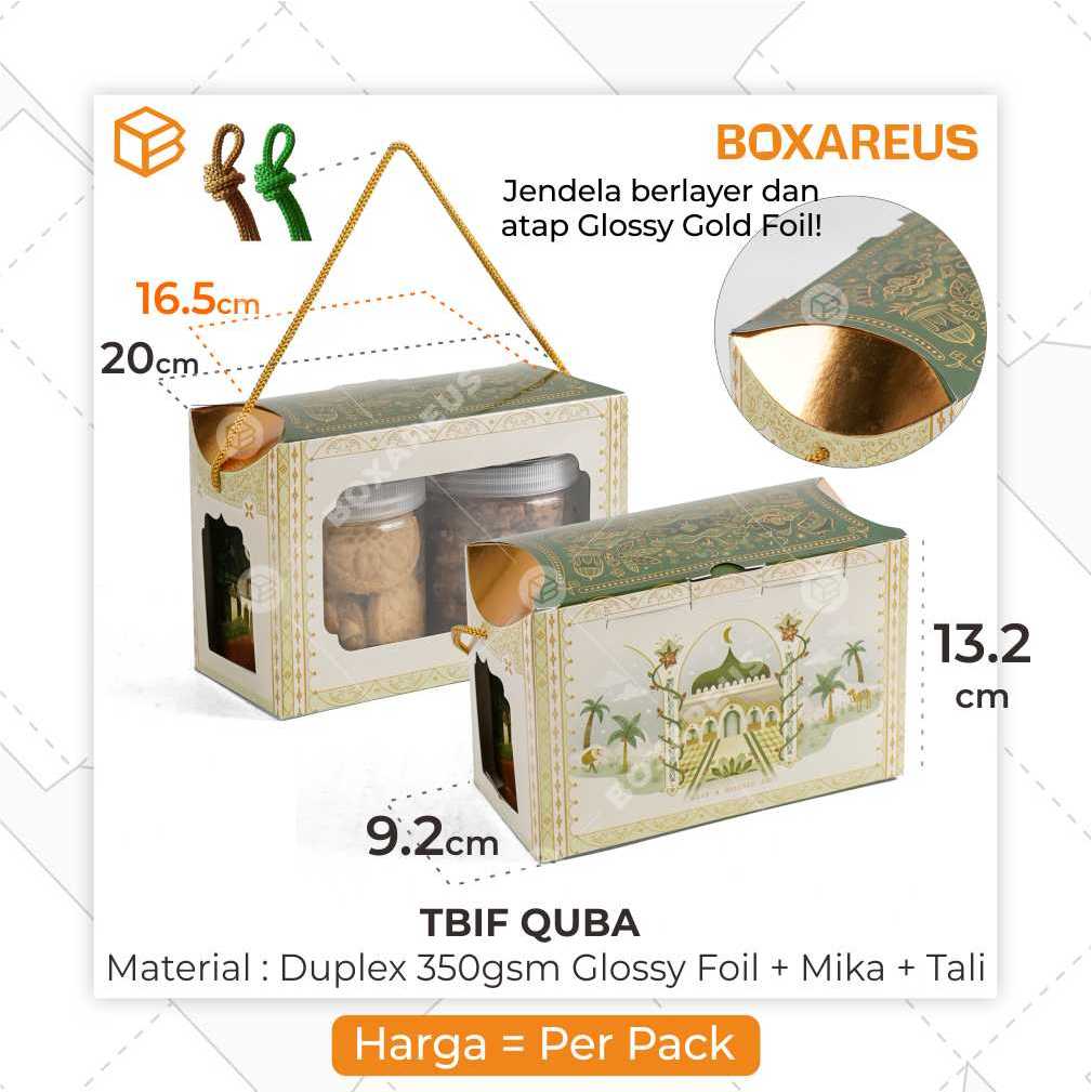 Jual Kotak Dus Kemasan Packaging Toples Kue Kering Jar Box Idul Fitri