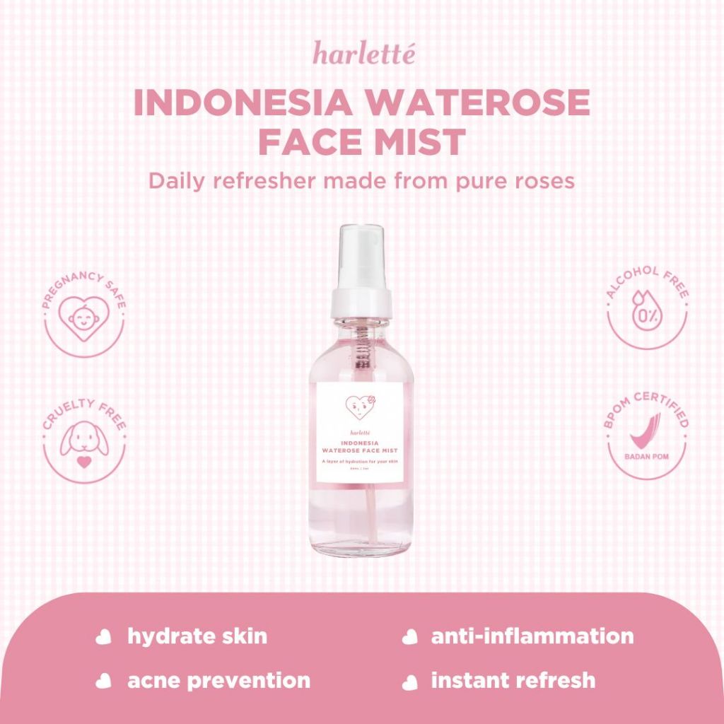 Jual Harlette Indonesia Waterose Face Mist Dry Dehydrated