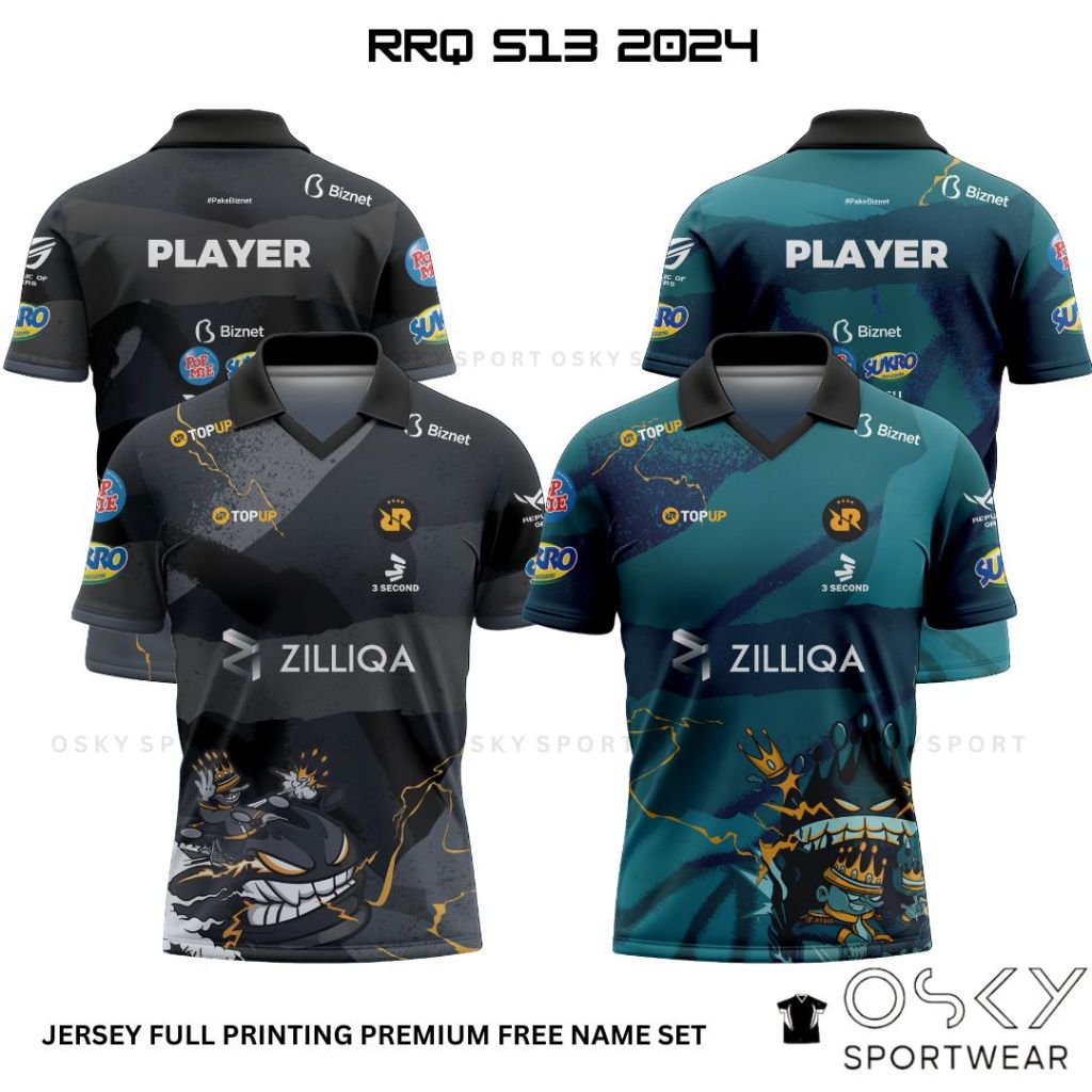 Jual BAJU JERSEY ESPORT RRQ MPL SEASON 13 HOME AWAY 2024 TERBARU GRATIS