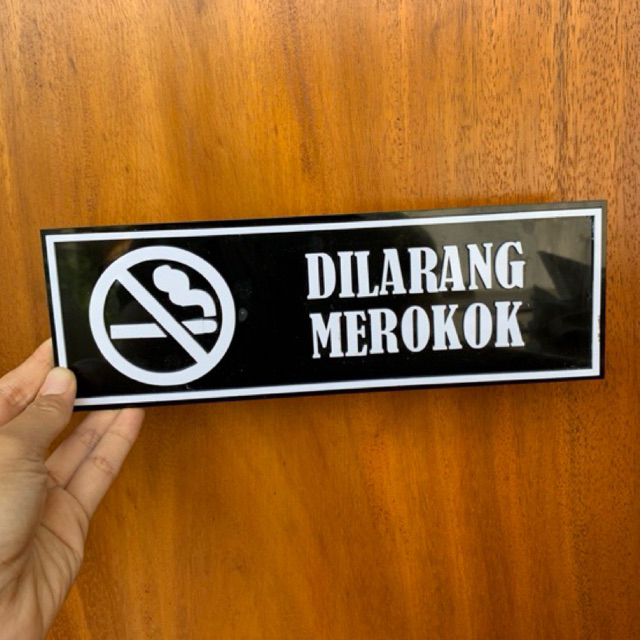 Jual Sign Akrilik Tulisan Dilarang Merokok Custom Tulisan Sign Board