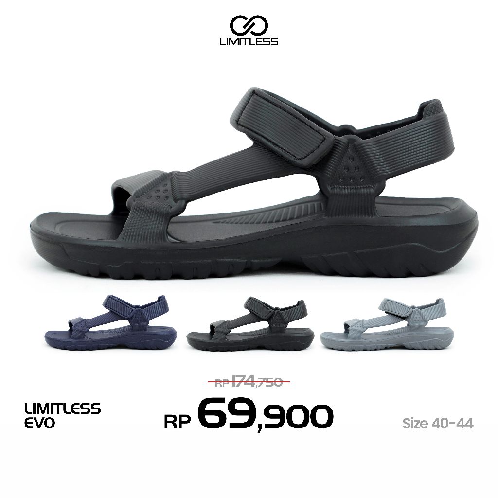 Jual Limitless Sandal Gunung Pria Evo Slop Casual Sendal Slip On