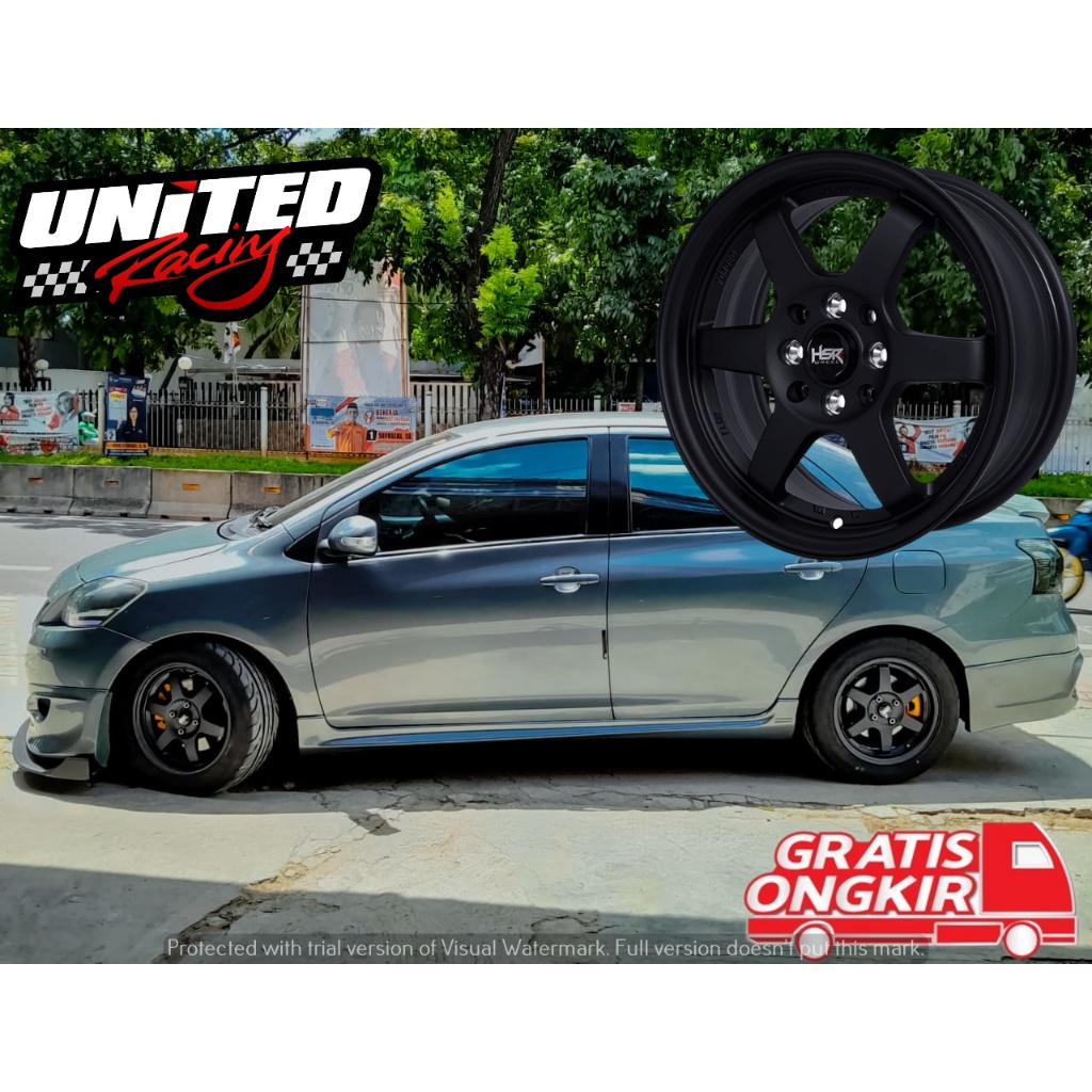 Jual VELG RACING JDM RING 15 HSR TOKYO R15 MOBIL TOYOTA VIOS PELAK TE37