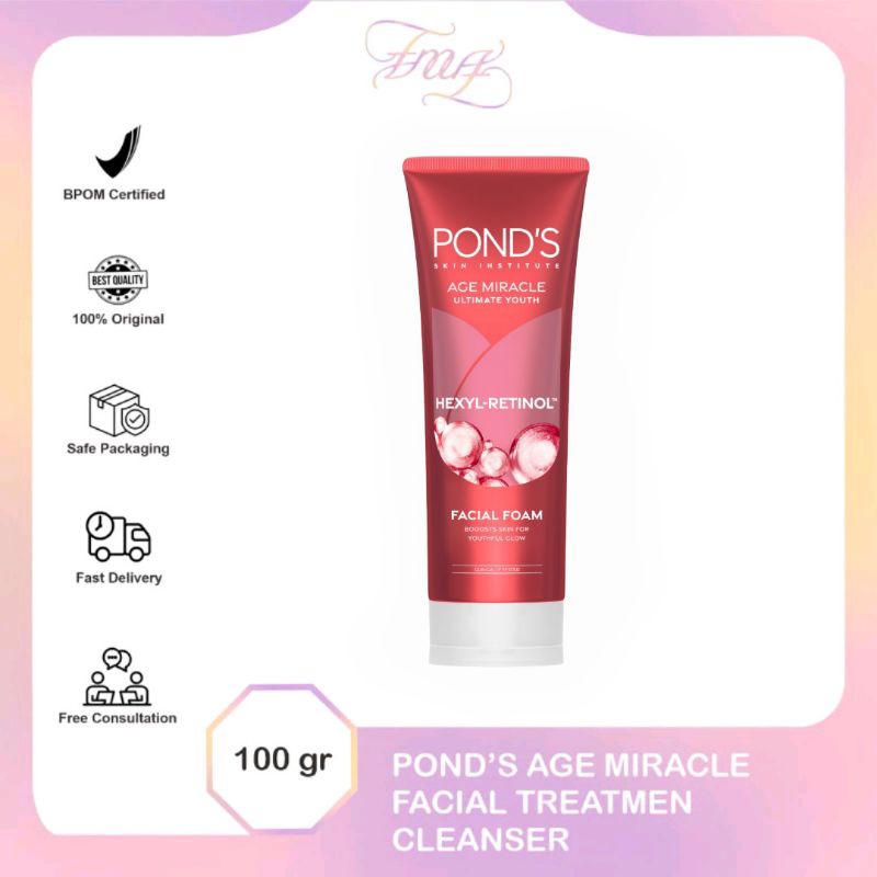 Jual Ponds Age Miracle Facial Foam Treatment Cleanser G Shopee