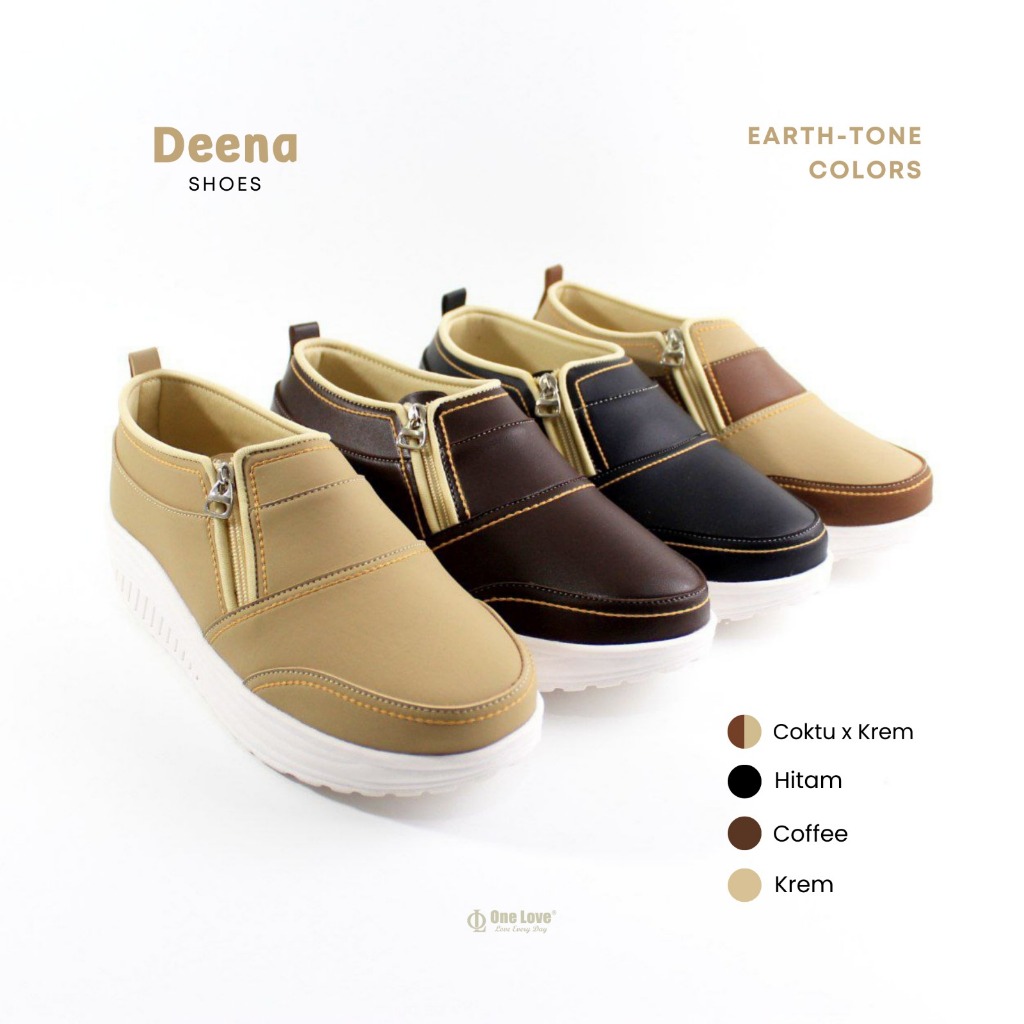 Jual One Love Sepatu Wanita Wedges Original Branded Model Resleting