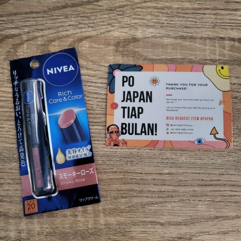 Jual Original Nivea Rich Care Color Lip Balm Shopee Indonesia