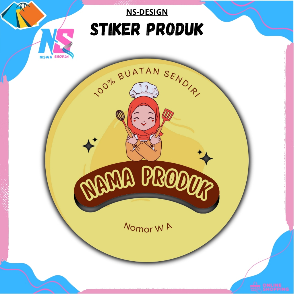 Jual Stiker Produk Kemasan Makanan Cemilan Gratis Design Stiker