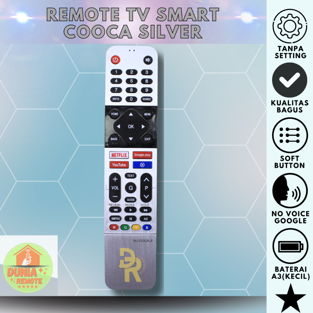 Jual Remote Tv Coocaa Silver Nodus Smart Android Led Lcd Nosetting