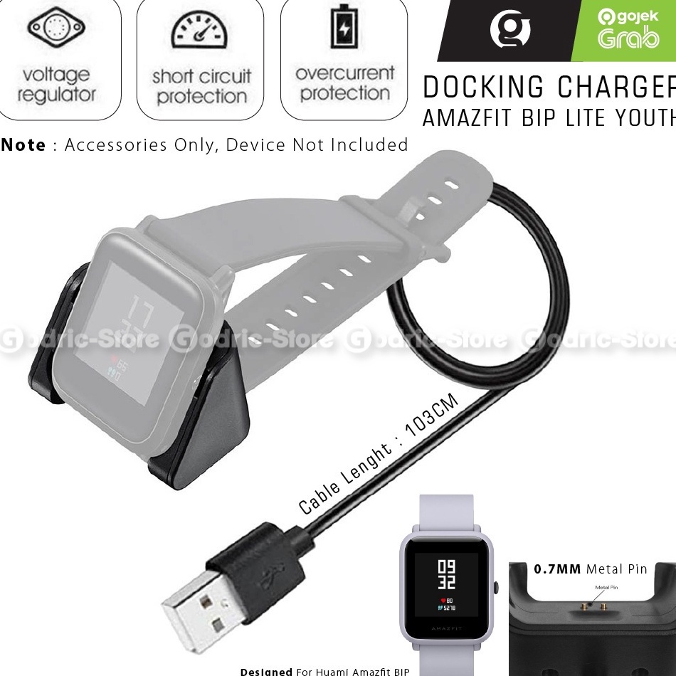 Jual Dock Portable Spare Charger For Smartwatch Amazfit Bip Bip Lite F