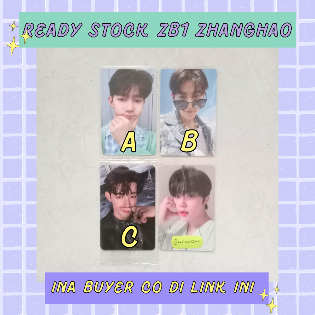 Jual READY STOCK PHOTOCARD PC POB LD ZEROBASEONE ZB1 ZHANGHAO BACA