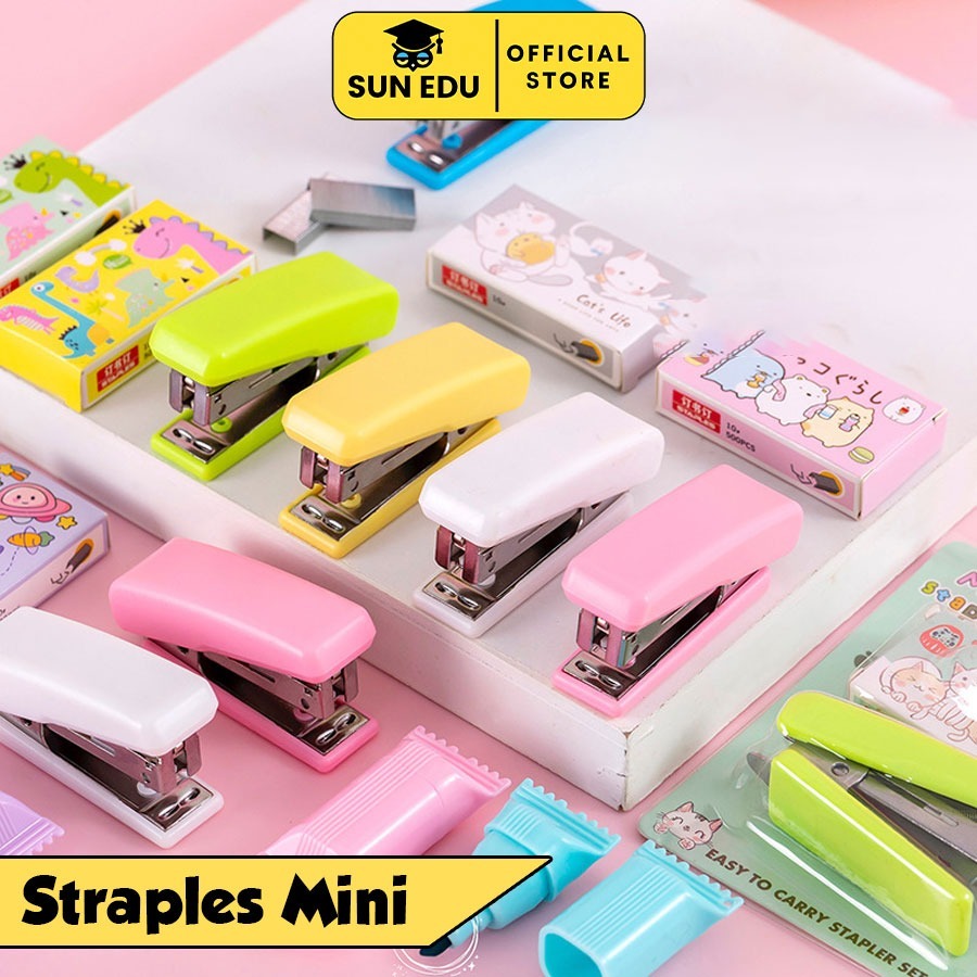 Jual FREE ISI Stapler Cute Set Staples Lucu Mini Karakter Shopee