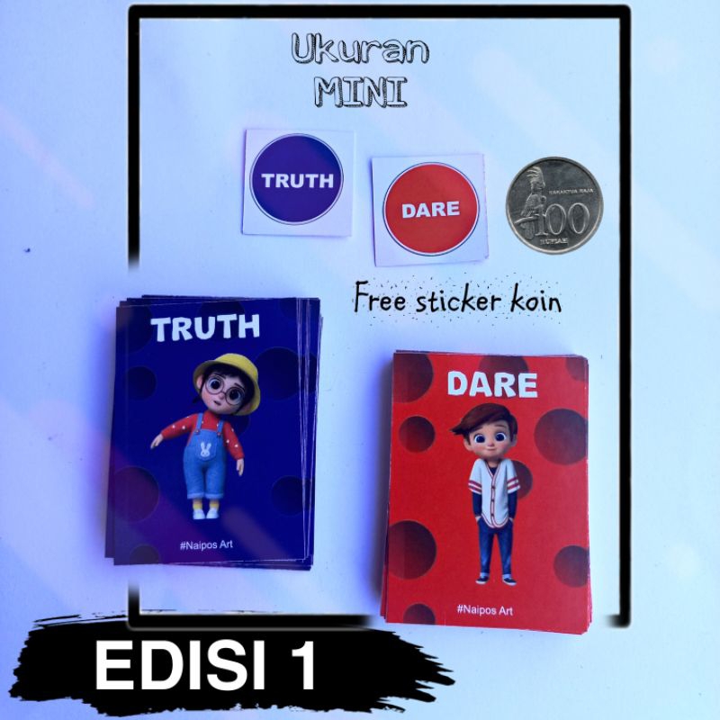 Jual Kartu Permainan TRUTH OR DARE MINI Edisi 1 Dengan Pertanyaan