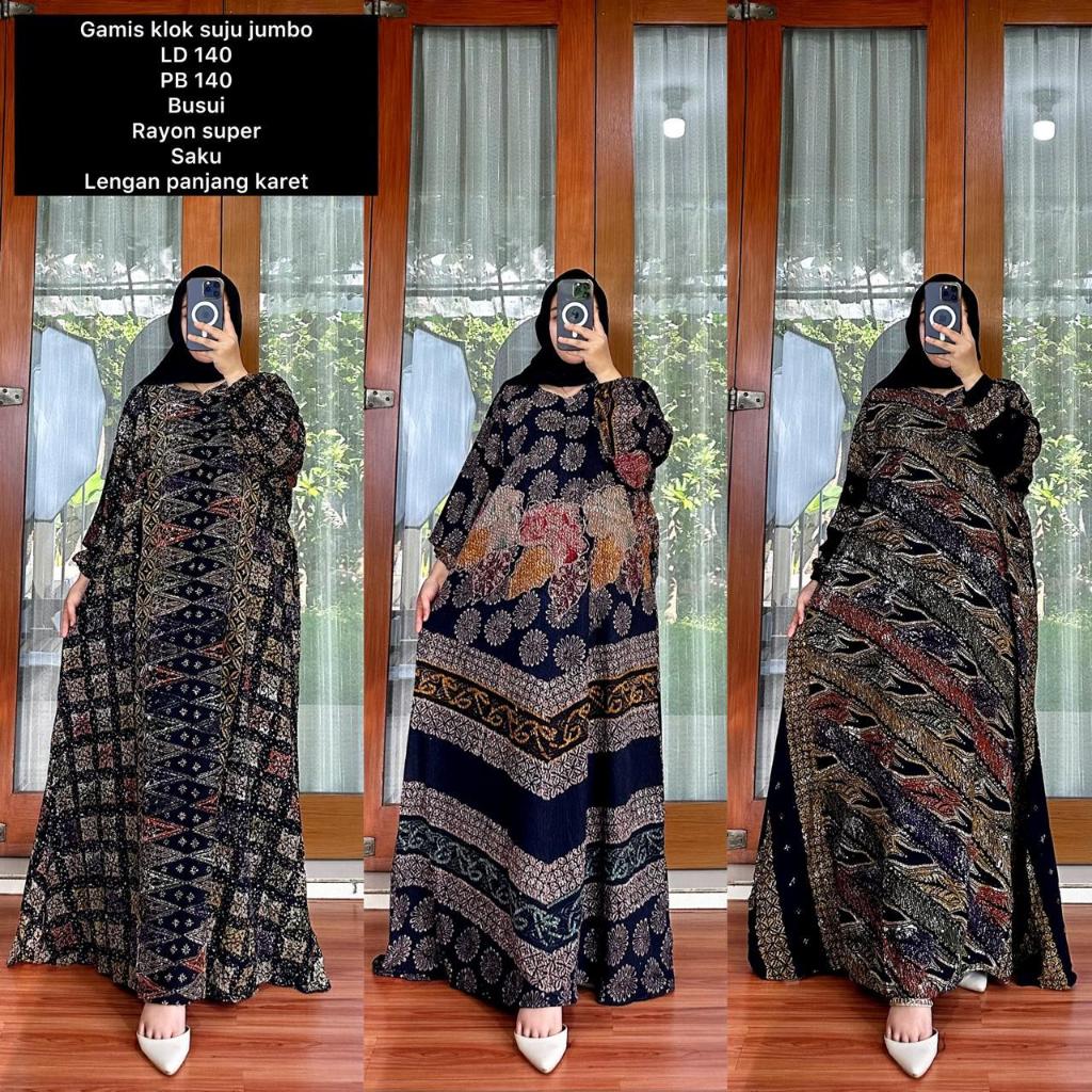 Jual Gamis Batik Setorjoan Jumbo Ld Cap Malaman Terbaru Kain