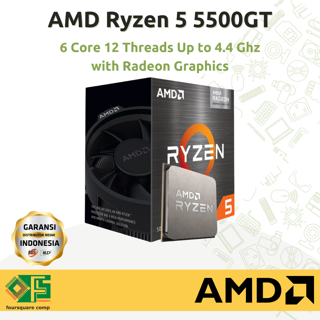 Jual AMD Ryzen 5 5500GT 6 Core 12 Threads Up To 4 4 Ghz With AMD Radeon