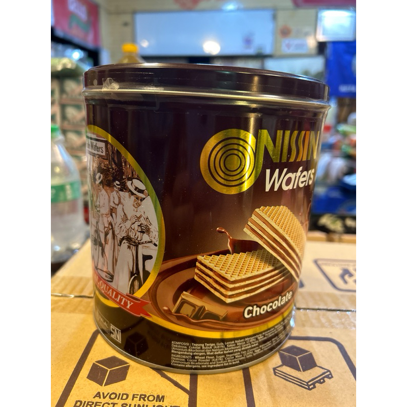 Jual Nissin Wafer Chocolate Kaleng 570gr Shopee Indonesia