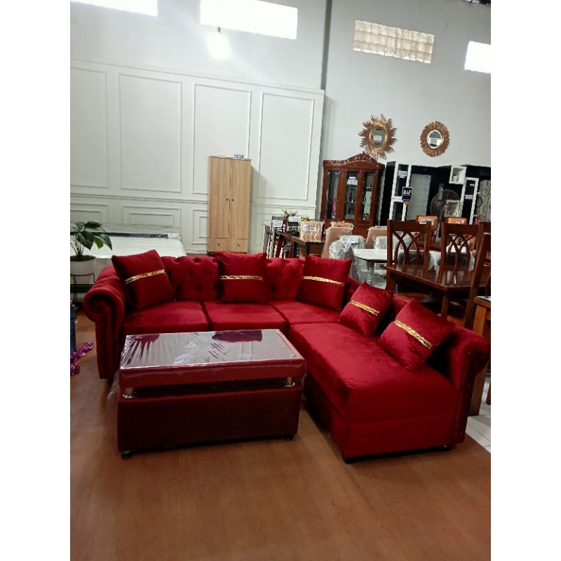 Jual SOFA L PUTUS FULL KANCING TERIMA CUSTOM Shopee Indonesia