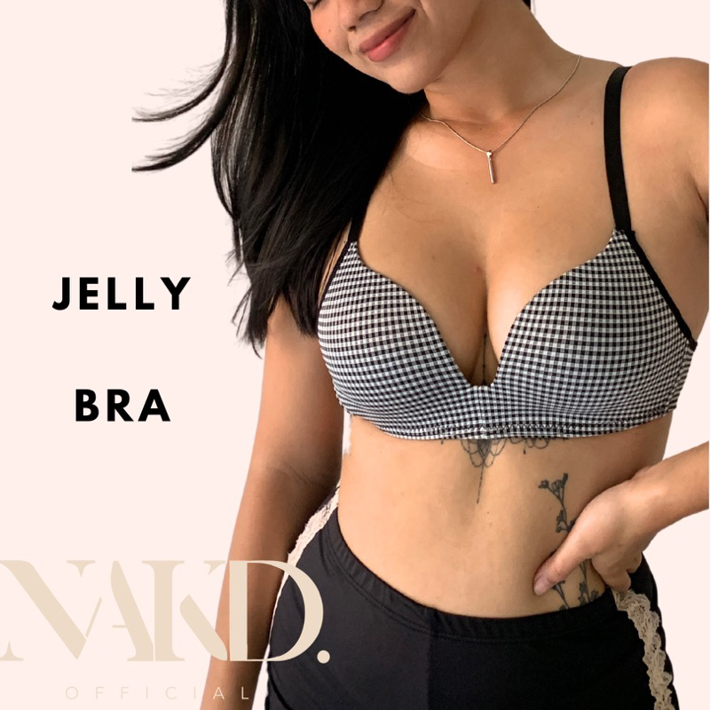 Jual Nakd Jelly Travel Bra Motif Tanpa Kawat Seamless Anti Kendor Cup A