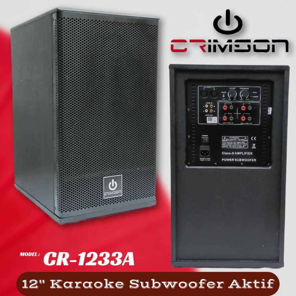 Jual Subwoofer Aktif Inch Ram Besi Crimson Cr Professional