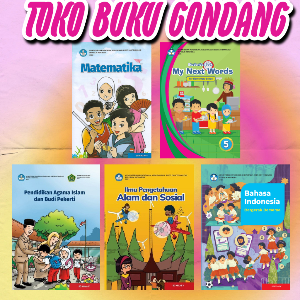 Jual 1 Set Buku SD Kelas 5 MTK NON LISENSI Kurikulum Merdeka