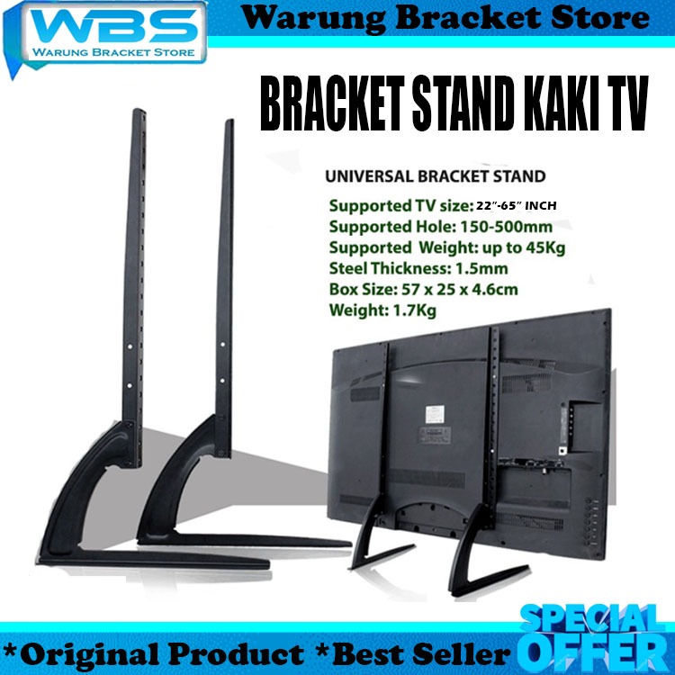 Jual Braket Tv Bracket Stand Kaki Tv 22 24 27 32 40 43 50 55 60 65