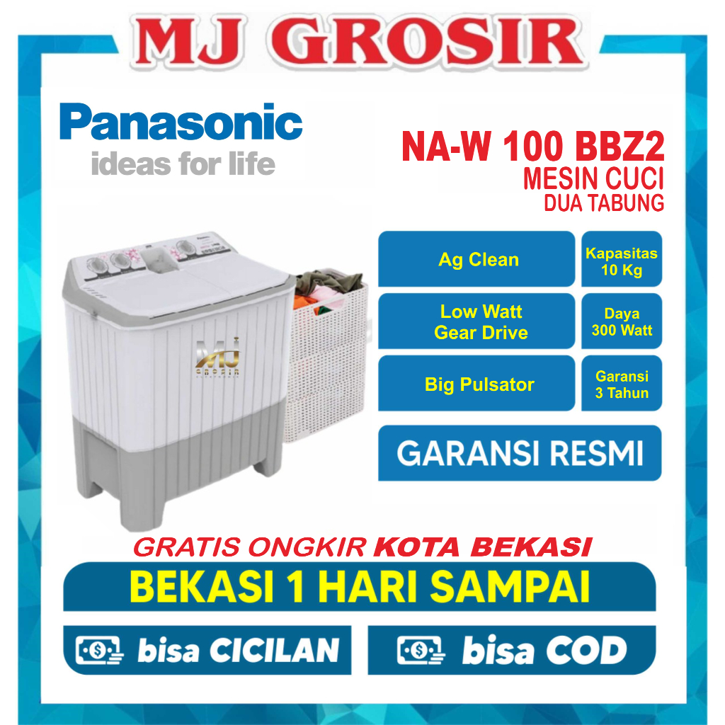 Jual Mesin Cuci Panasonic Naw Bbz Kg Tabung Bbz Kg Low