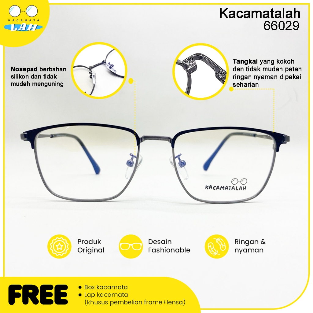 Jual Frame Kacamata Anti Radiasi Pria Wanita Photochromic Bluechromic