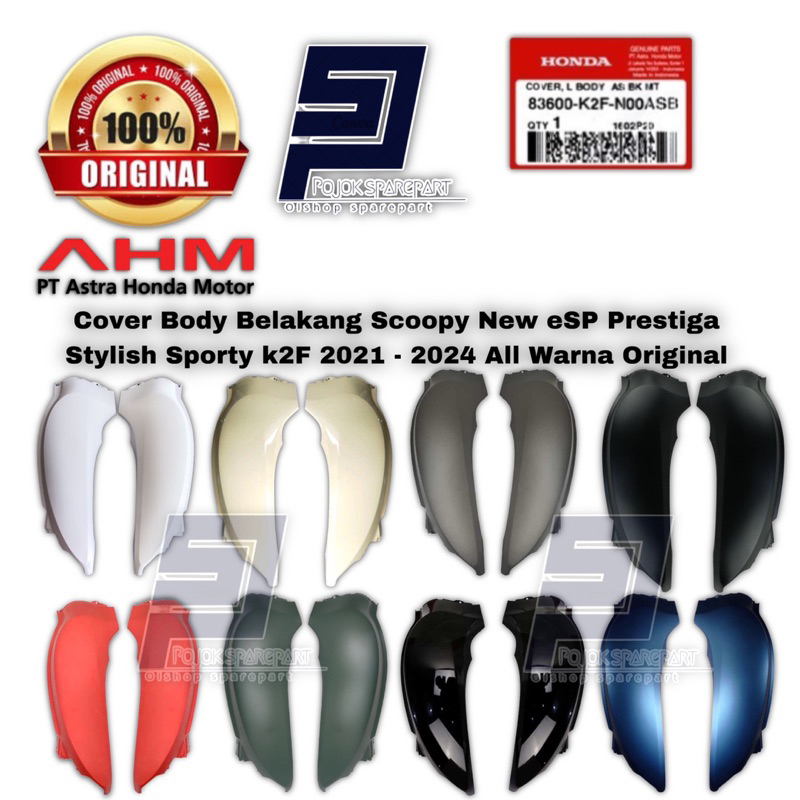 Jual Cover Body Bodi Belakang Samping Kiri Kanan Scoopy New Prestige