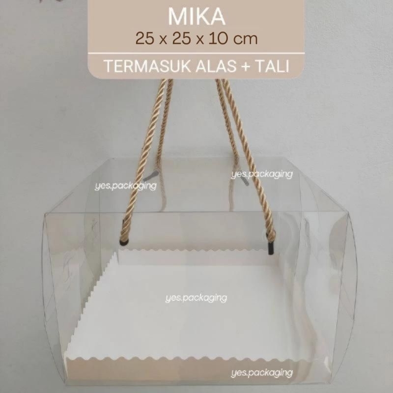 Jual X X Cm Mika Tali Box Kotak Mika Handle Tali Clear Transparan