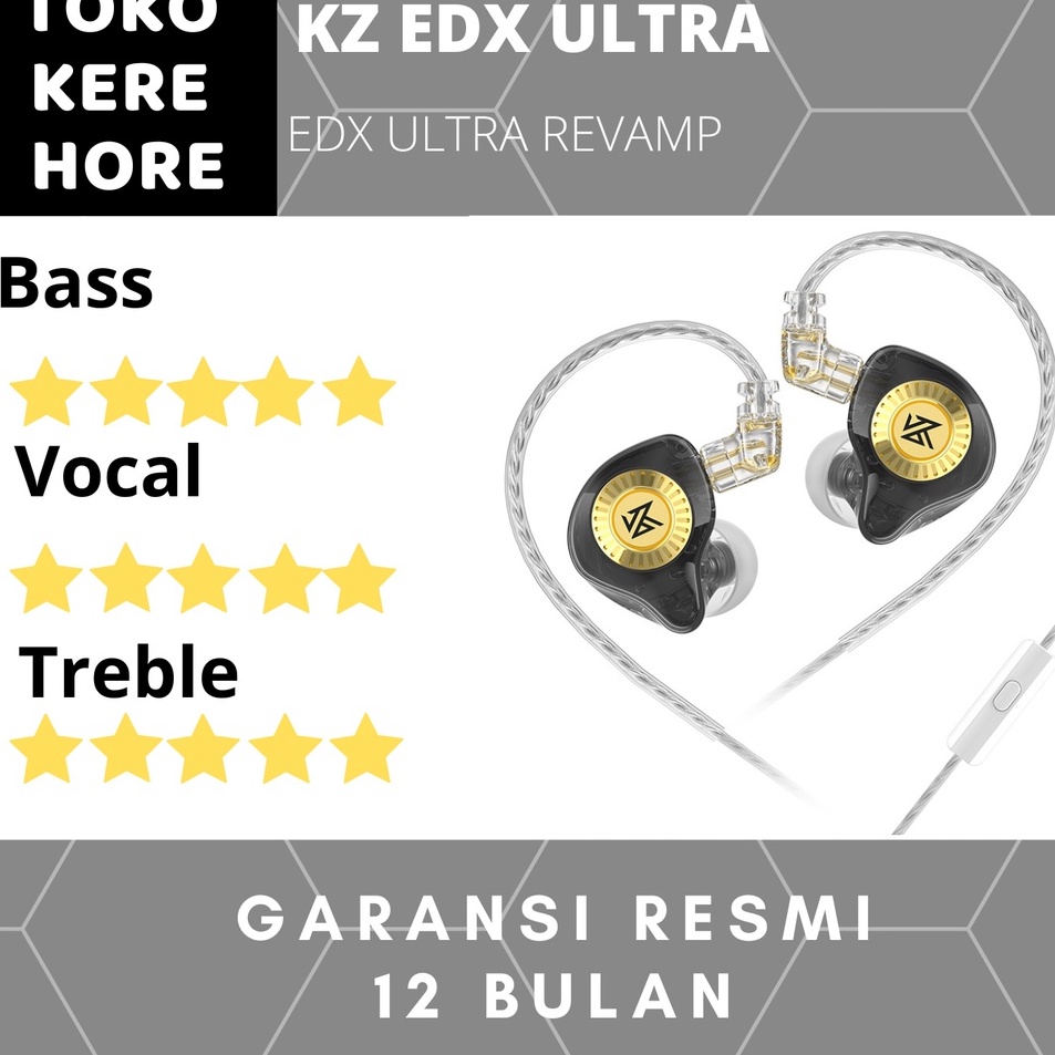 Jual P Kz Edx Ultra Basshead Earphone With Mic Hitam Hitam Ready