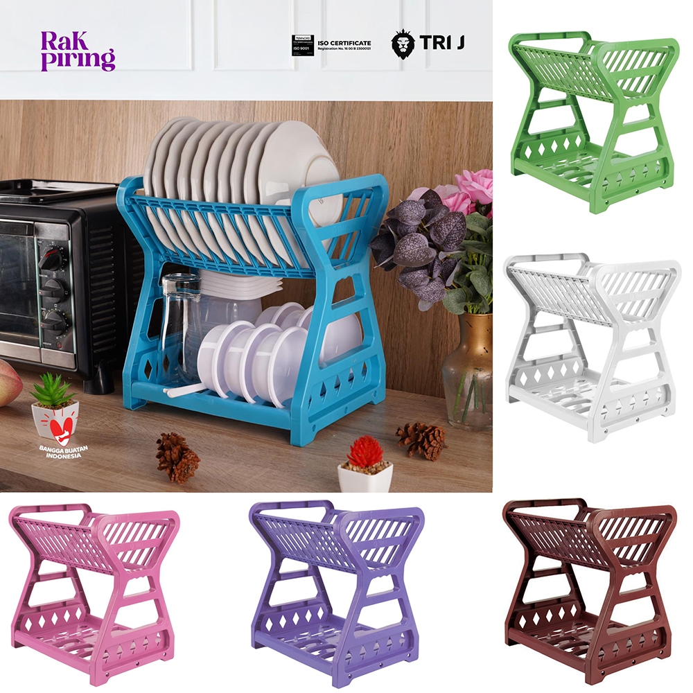 Jual Rak Piring Plastik Susun Mini Kitchen Rack Dapur Pengering