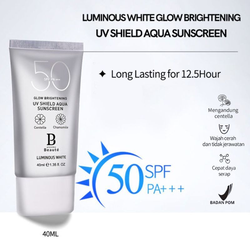 Jual 𝗔𝗞 𝗫 𝗣𝗥𝗘𝗠𝗜𝗘𝗥𝗘 𝗕𝗘𝗔𝗨𝗧𝗘 Sunscreen SPF 50 PA 40ml sun block wajah