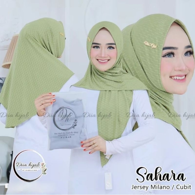 Jual Cod Sahara Segitiga Instan Oval Jersey Super Premium Kerudung